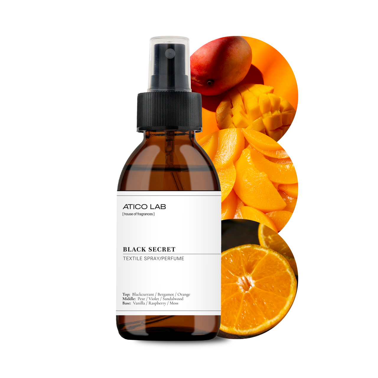 Perfumed textile spray Black Secret