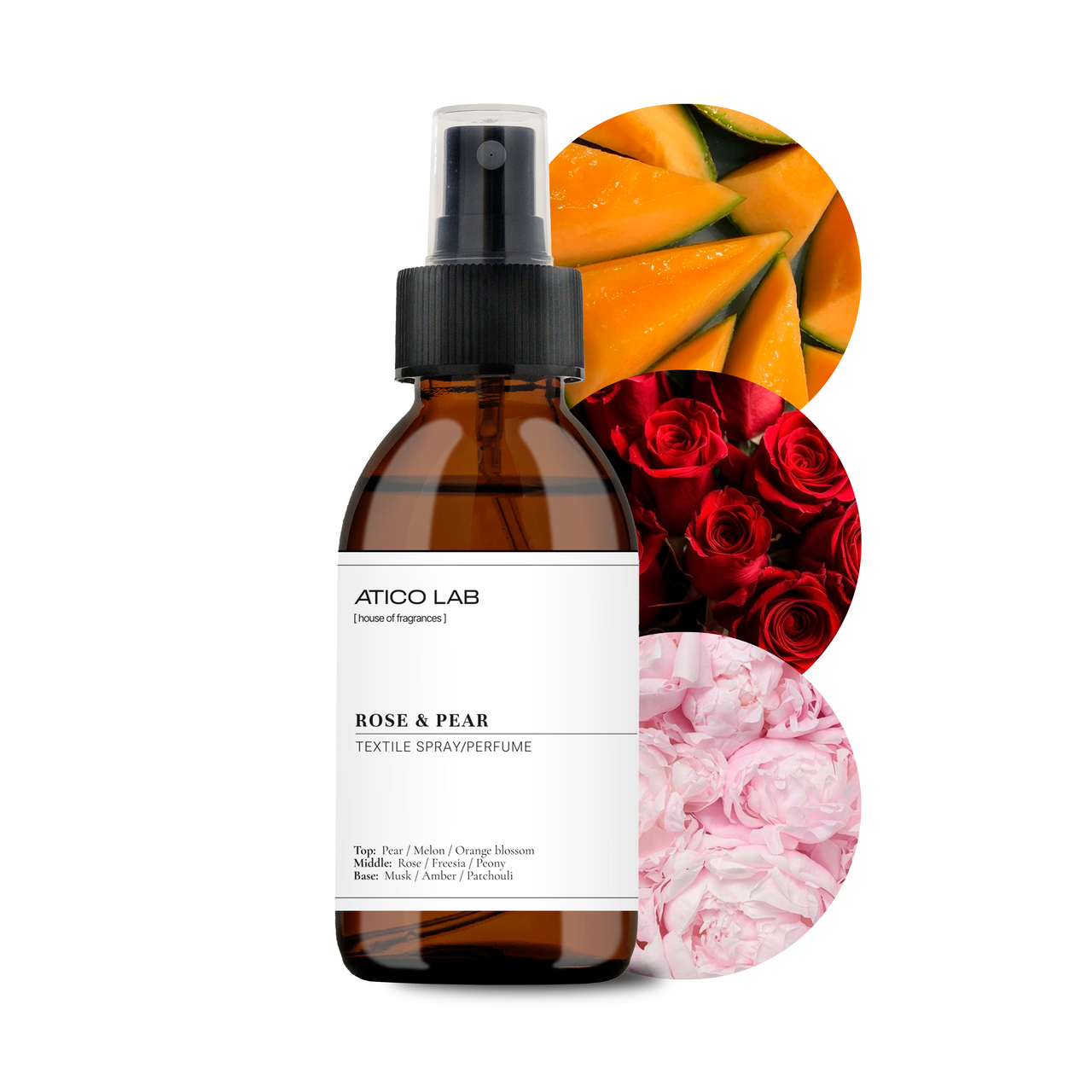 Perfumed textile spray ROSE & PEAR REEDS